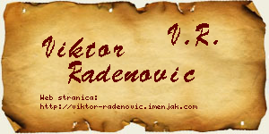Viktor Radenović vizit kartica